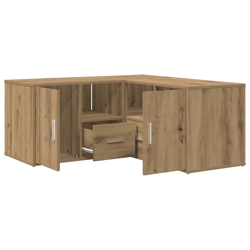 Mobile Angolare Rovere Artigianale 160x40x45 cm in Truciolato 3307827