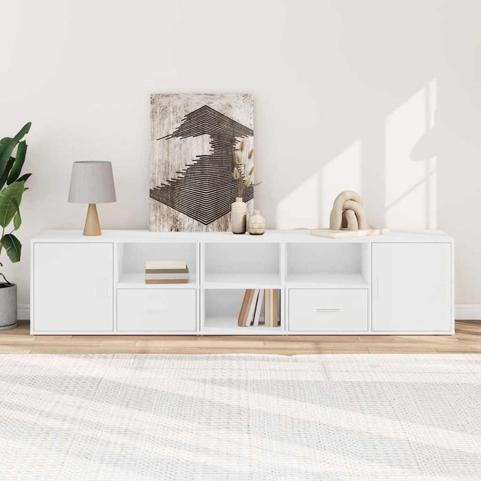 vidaXL Mobile Angolare Bianco 200x40x45 cm in Truciolato