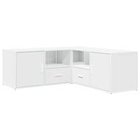 vidaXL Mobile Angolare Bianco 200x40x45 cm in Truciolato