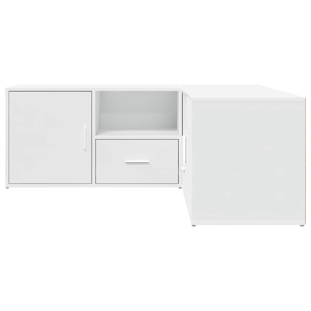 vidaXL Mobile Angolare Bianco 200x40x45 cm in Truciolato