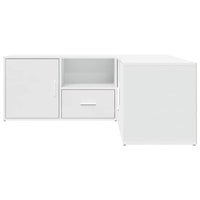 vidaXL Mobile Angolare Bianco 200x40x45 cm in Truciolato