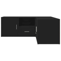 vidaXL Mobile Angolare Nero 200x40x45 cm in Truciolato