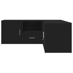 vidaXL Mobile Angolare Nero 200x40x45 cm in Truciolato
