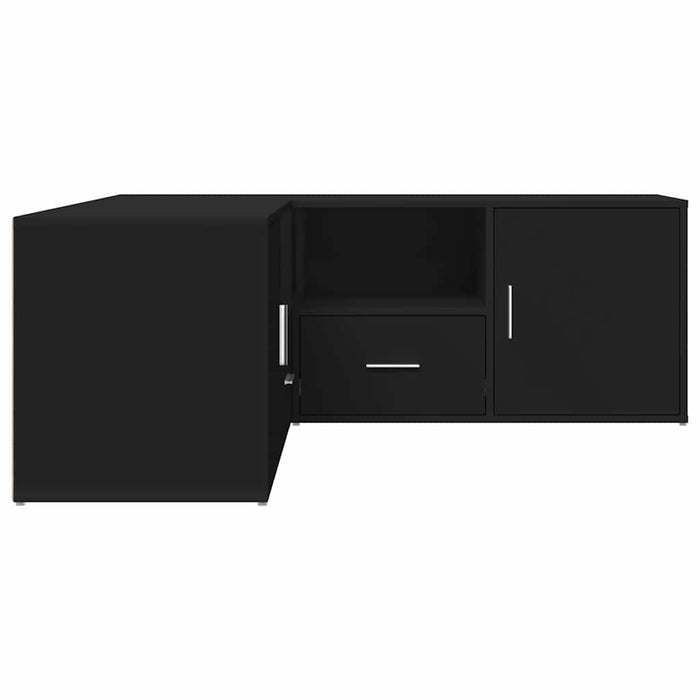 vidaXL Mobile Angolare Nero 200x40x45 cm in Truciolato