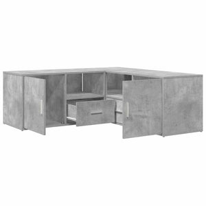 Mobile Angolare Grigio Cemento 200x40x45 cm in Truciolato 3307831