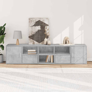 Mobile Angolare Grigio Cemento 200x40x45 cm in Truciolato 3307831