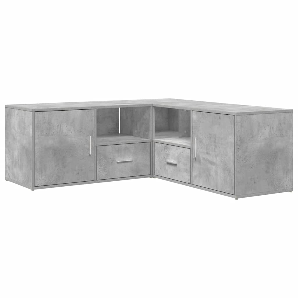 Mobile Angolare Grigio Cemento 200x40x45 cm in Truciolato 3307831