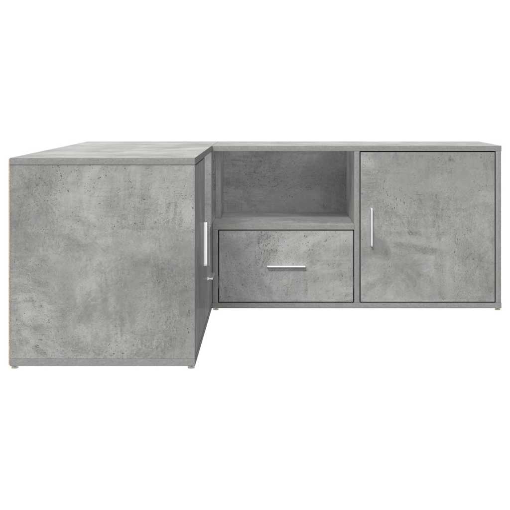 Mobile Angolare Grigio Cemento 200x40x45 cm in Truciolato 3307831