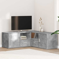 Mobile Angolare Grigio Cemento 200x40x45 cm in Truciolato 3307831