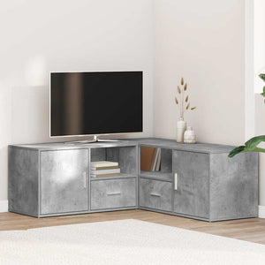 Mobile Angolare Grigio Cemento 200x40x45 cm in Truciolato 3307831