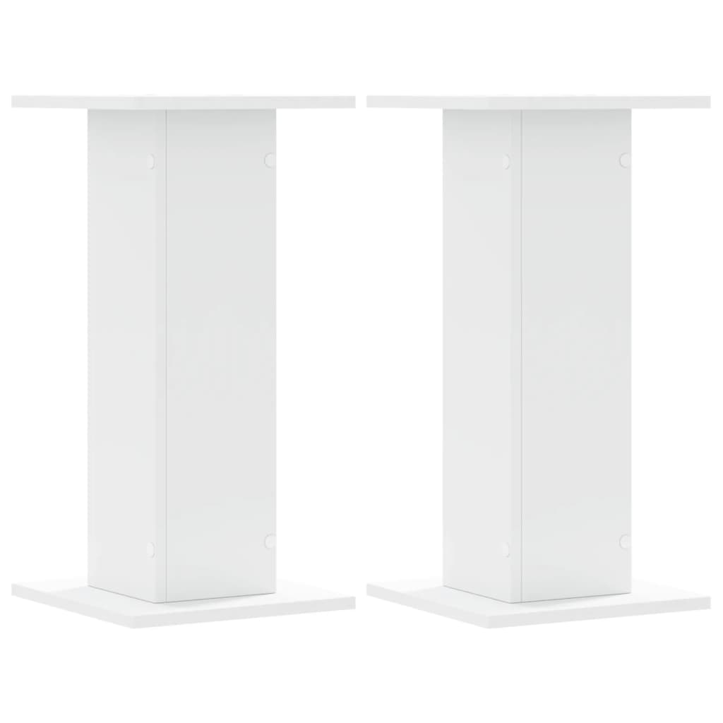 Portavasi per fiori set da 2 30 x 30 x 60 cm in legno ingegnerizzato bianco 02_0045277