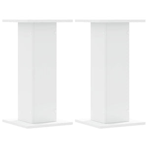 vidaXL Supporti per Piante 2 pz Bianchi 30x30x60 cm Legno Multistrato