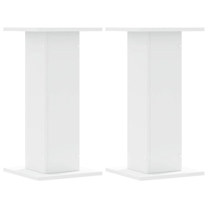 vidaXL Supporti per Piante 2 pz Bianchi 30x30x60 cm Legno Multistrato