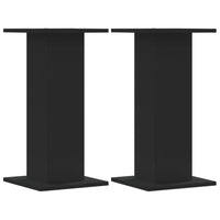 Portavasi per fiori set da 2 30 x 30 x 60 cm in legno ingegnerizzato nero 02_0045278