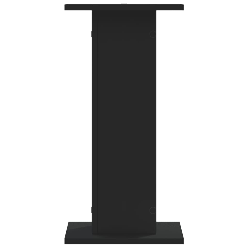 Portavasi per fiori set da 2 30 x 30 x 60 cm in legno ingegnerizzato nero 02_0045278