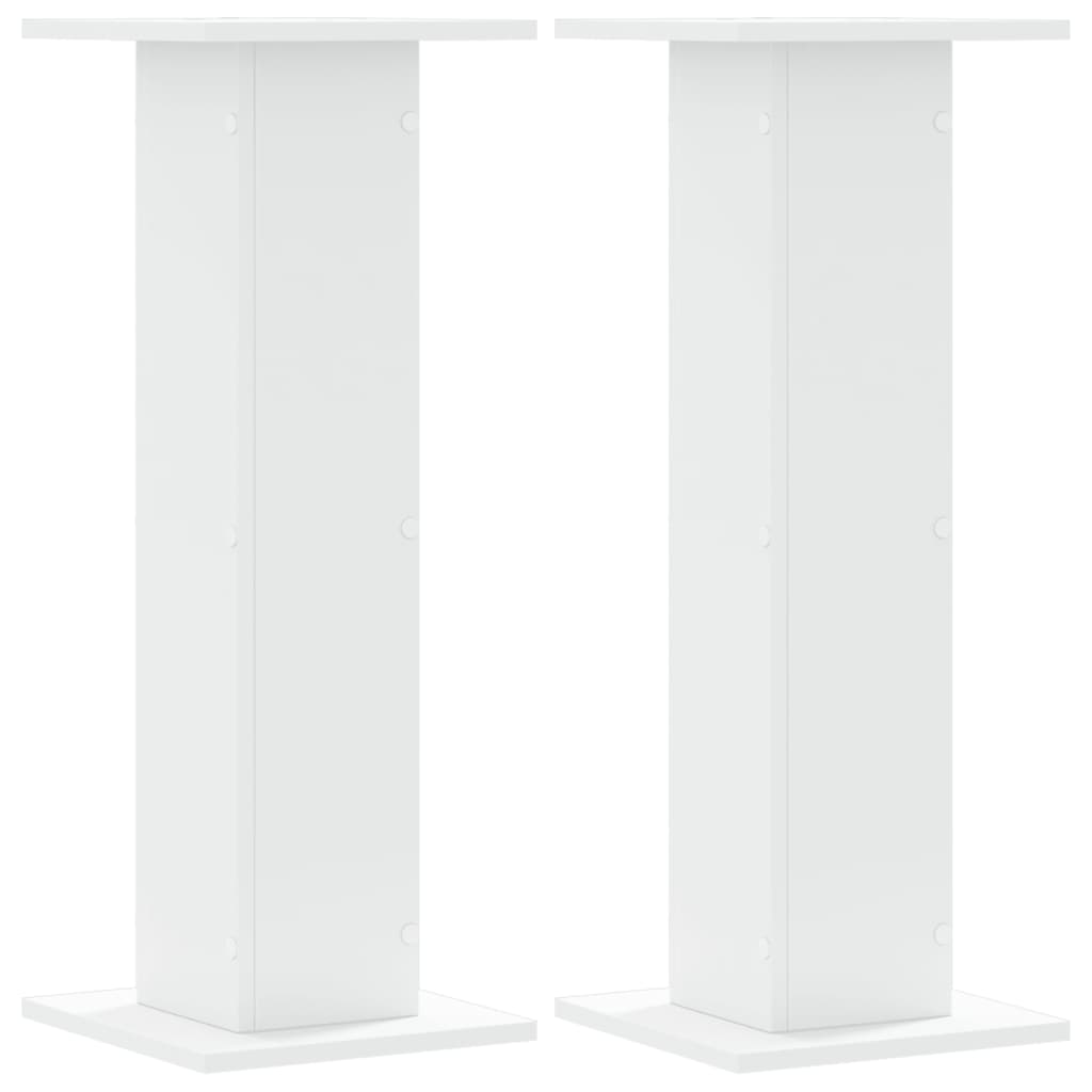 Portavasi per fiori set da 2 30 x 30 x 80 cm in legno ingegnerizzato bianco 02_0045281
