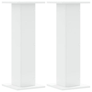 Portavasi per fiori set da 2 30 x 30 x 80 cm in legno ingegnerizzato bianco 02_0045281