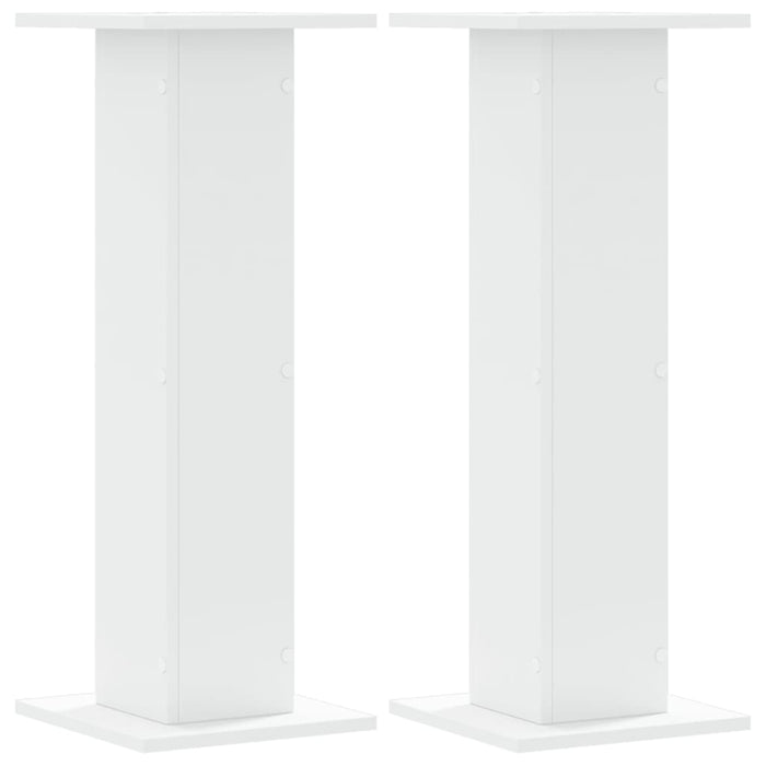 Portavasi per fiori set da 2 30 x 30 x 80 cm in legno ingegnerizzato bianco 02_0045281