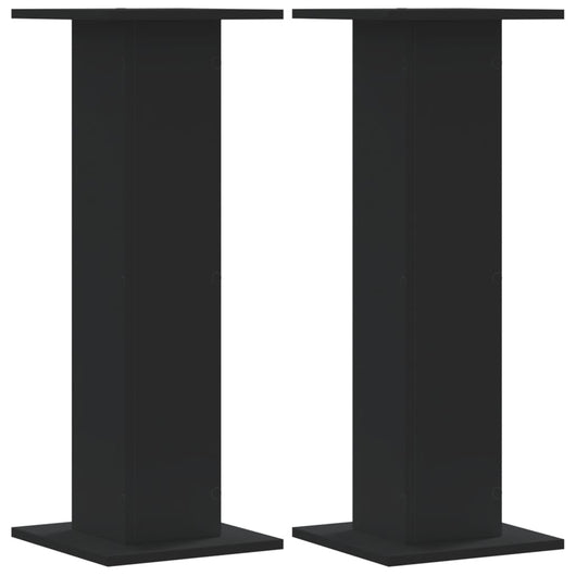 Portavasi per fiori set da 2 30 x 30 x 80 cm in legno ingegnerizzato nero 02_0045282