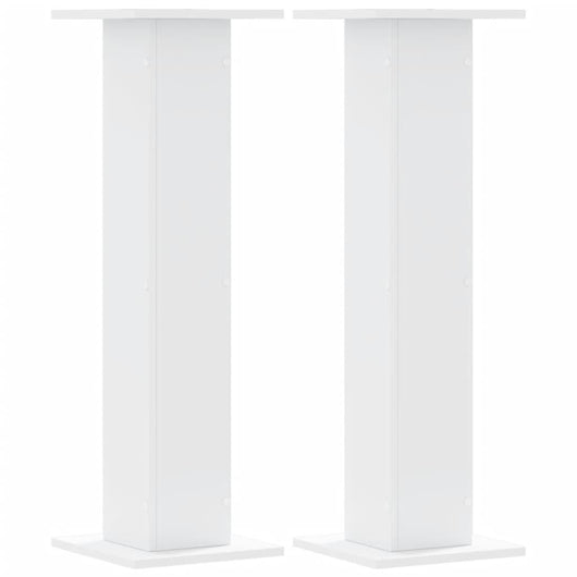 Supporti per Piante 2 pz Bianchi 30x30x95 cm Legno Multistrato