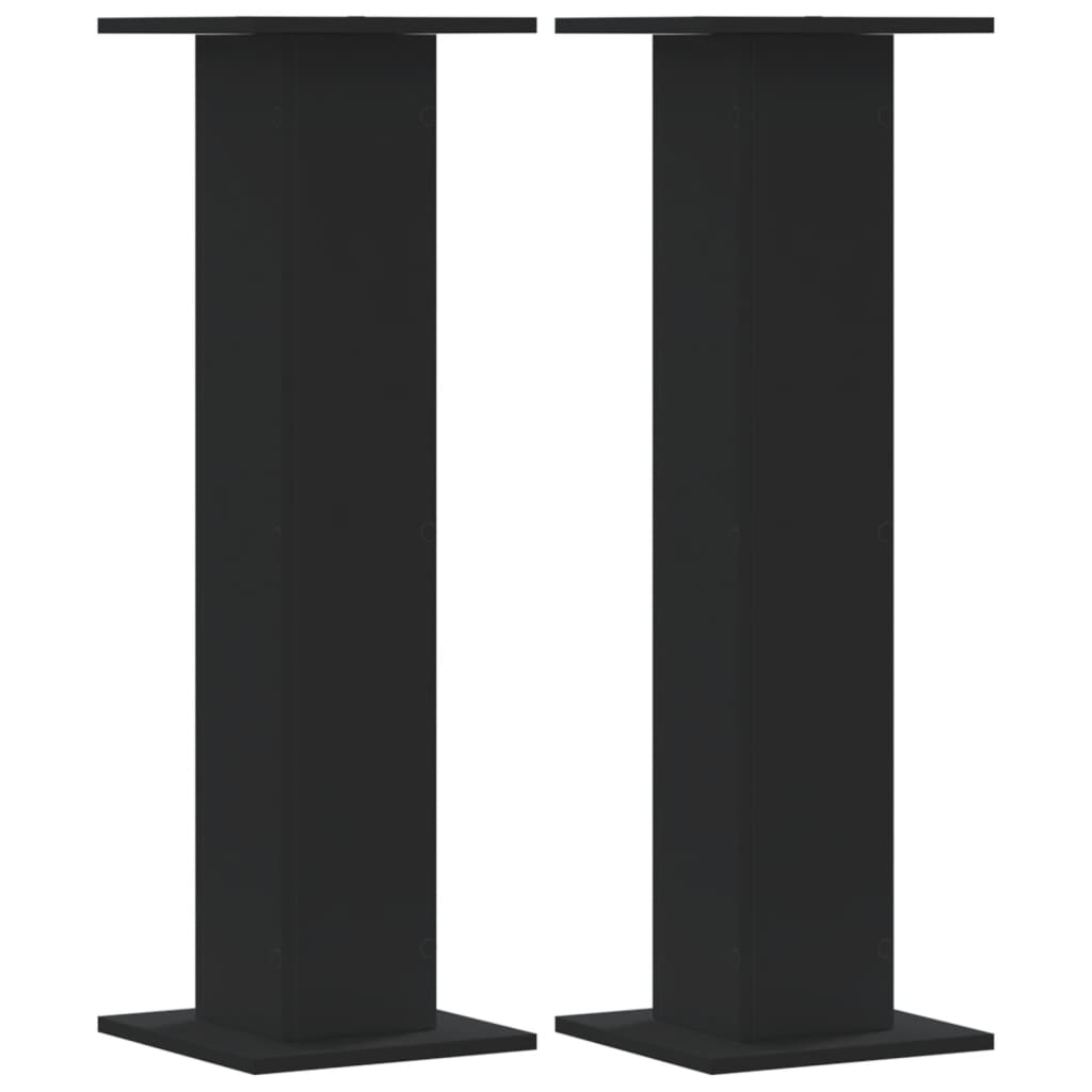 Portavasi per fiori set da 2 30 x 30 x 95 cm in legno ingegnerizzato nero 02_0045284