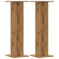 vidaXL Supporti Piante 2 pz Rovere Artigianale 30x30x95 cm Truciolato