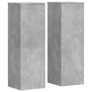 Supporti per Piante 2 pz Grigio Cemento 33x33x100cm Multistrato