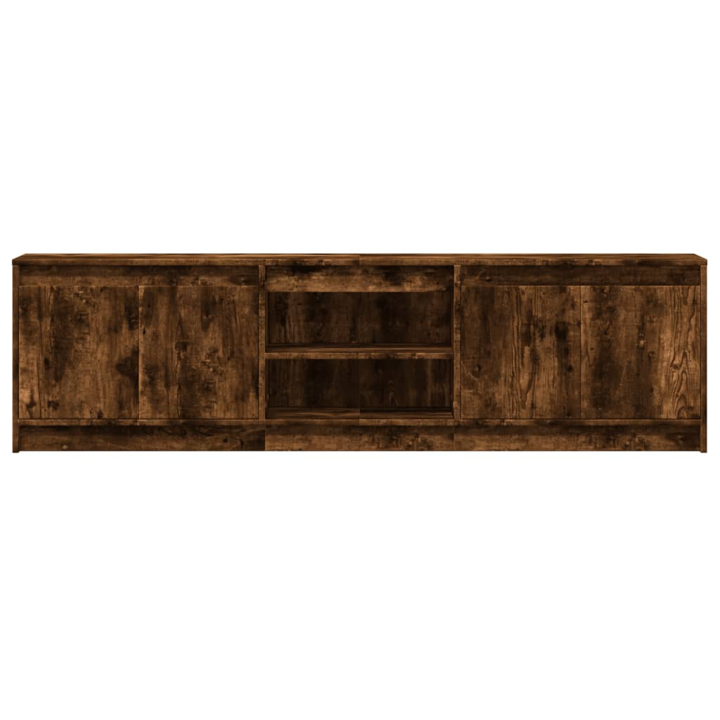 Mobile Porta TV con LED-Mobile per TV-Credenza TV Rovere Fumo 180x34x50cm in Truciolato 567547