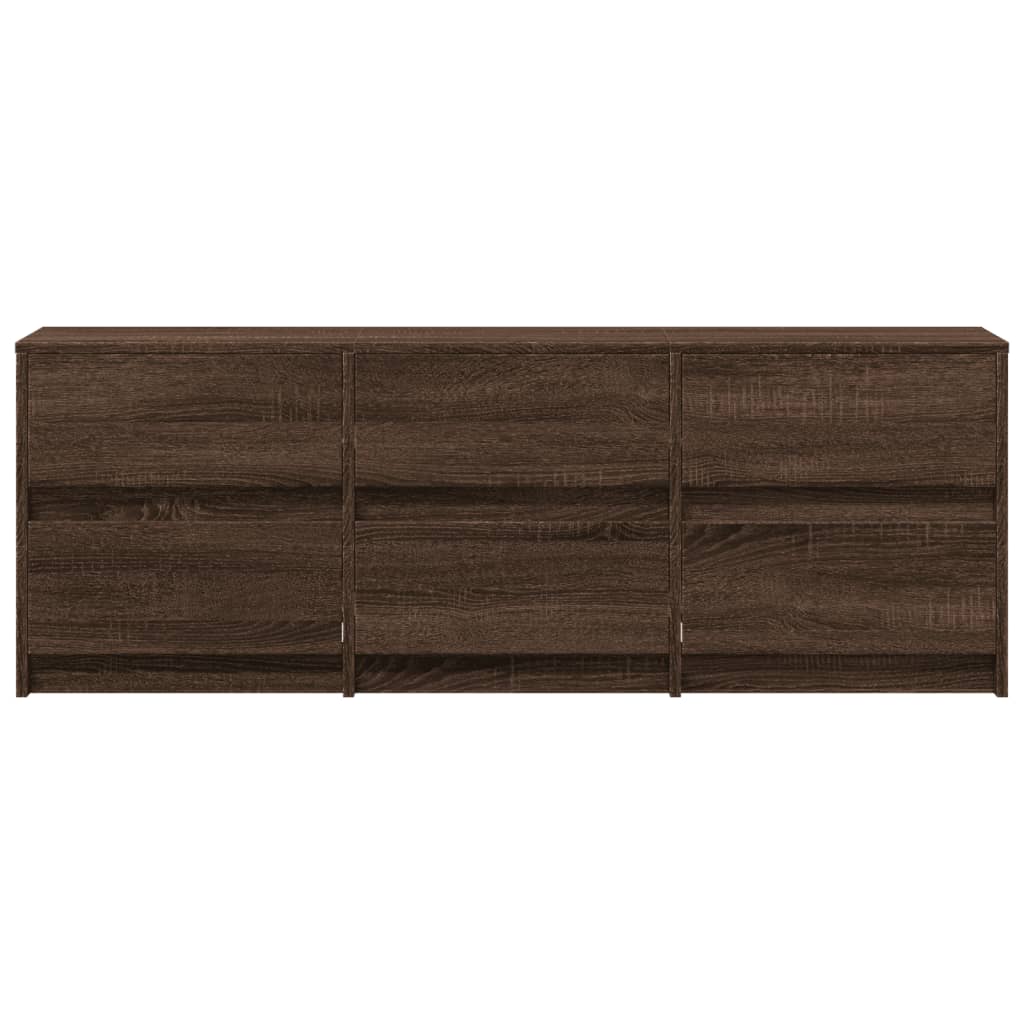 Mobile Porta TV con LED Rovere Marrone 140x34x50cm Truciolato 3307925