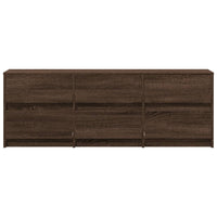 Mobile Porta TV con LED Rovere Marrone 140x34x50cm Truciolato 3307925