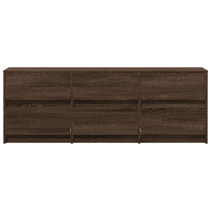 Mobile Porta TV con LED Rovere Marrone 140x34x50cm Truciolato 3307925