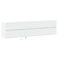 Mobile TV a Parete con LED-Mobile TV a Muro Bianco 180x31x45 cm 353443
