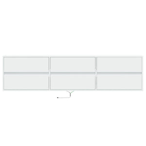 Mobile TV a Parete con LED-Mobile TV a Muro Bianco 180x31x45 cm 353443