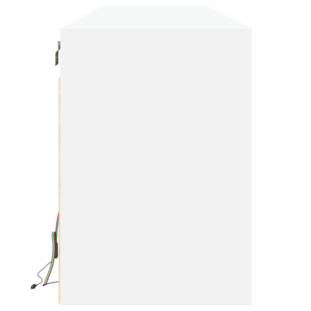 Mobile TV a Parete con LED-Mobile TV a Muro Bianco 180x31x45 cm 353443