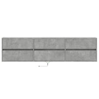 Mobile TV a Parete con LED Grigio Cemento 180x31x45 cm 3307936