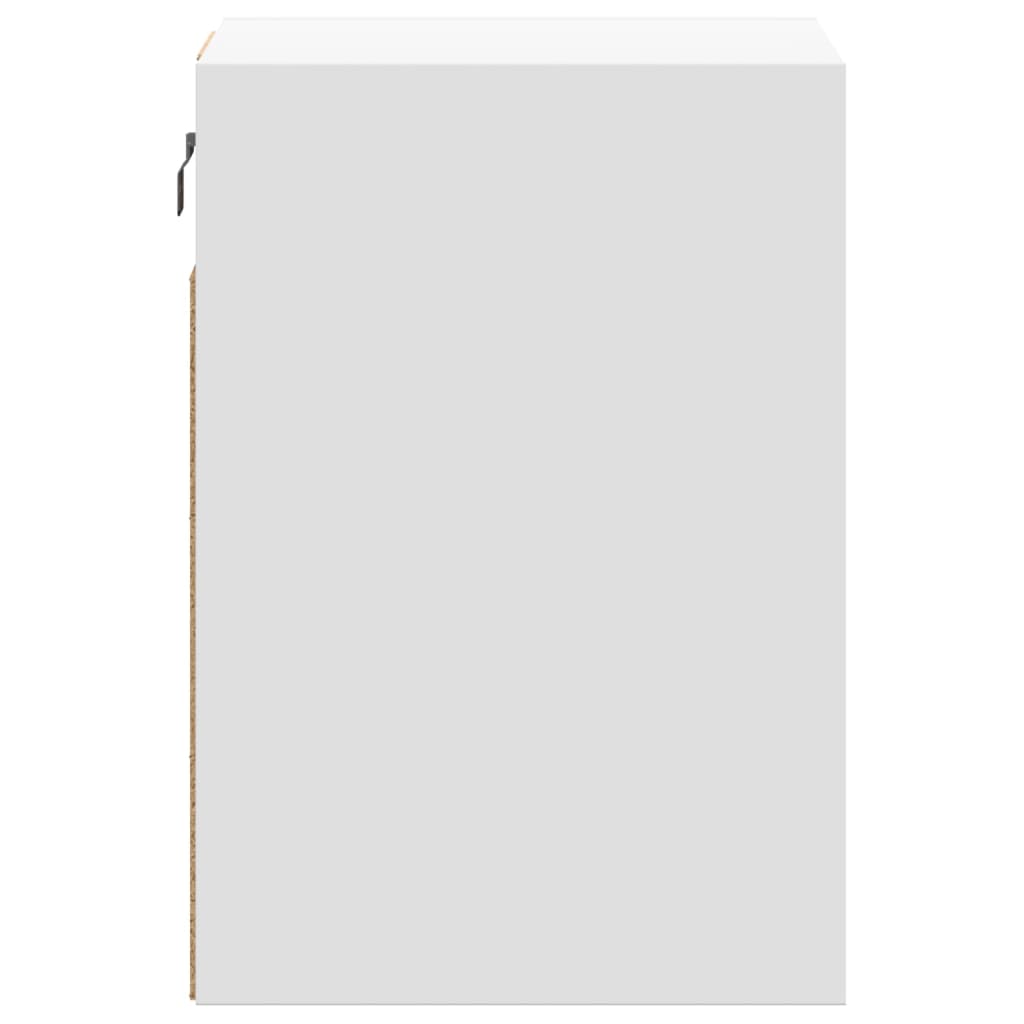 Comodini a Parete con Luci LED 2 pz-Set di 2 Tavolino da notte Bianchi 568249