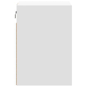 Comodini a Parete con Luci LED 2 pz-Set di 2 Tavolino da notte Bianchi 568249