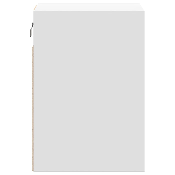 Comodini a Parete con Luci LED 2 pz-Set di 2 Tavolino da notte Bianchi 568249