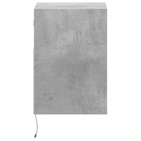 Comodino a Parete con Luci LED-Tavolino da notte sospeso Grigio Cemento 193501
