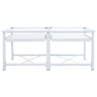 Piedistallo per Lavatrice Doppia con Ripiani Estraibili Bianco 4009871