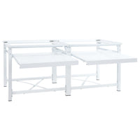 Piedistallo per Lavatrice Doppia con Ripiani Estraibili Bianco 4009871