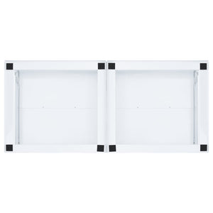 Piedistallo per Lavatrice Doppia con Ripiani Estraibili Bianco 4009871