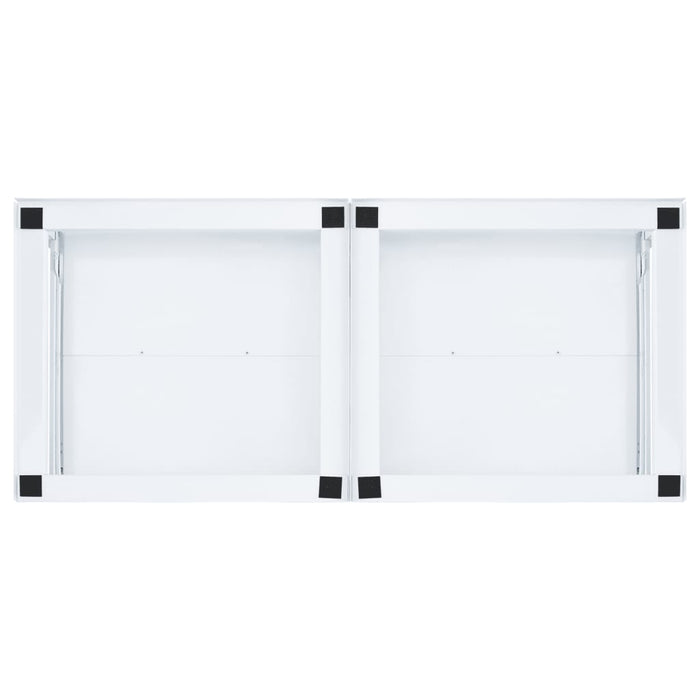 Piedistallo per Lavatrice Doppia con Ripiani Estraibili Bianco 4009871