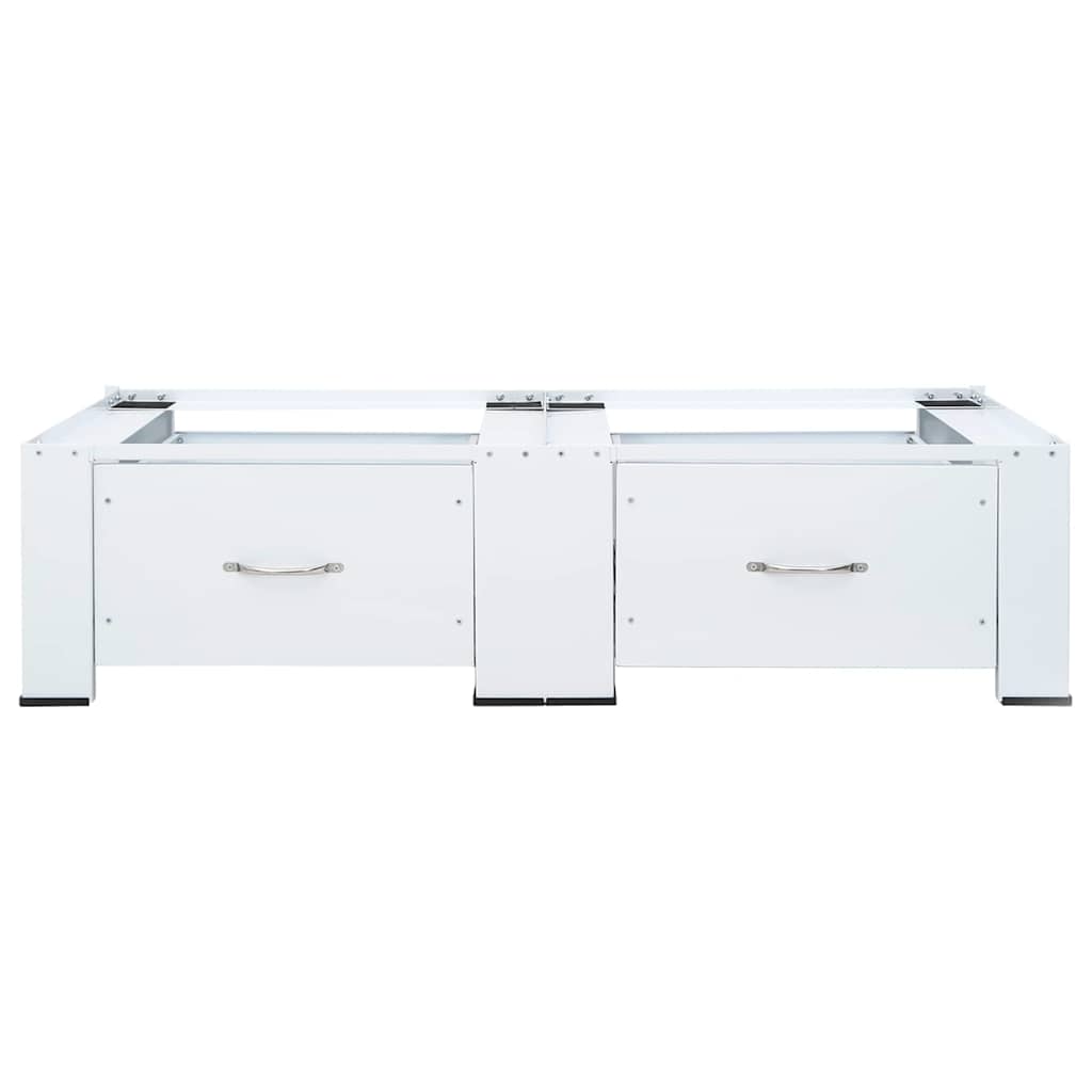 Mobiletto porta lavatrice doppio con cassetti bianco 4009869