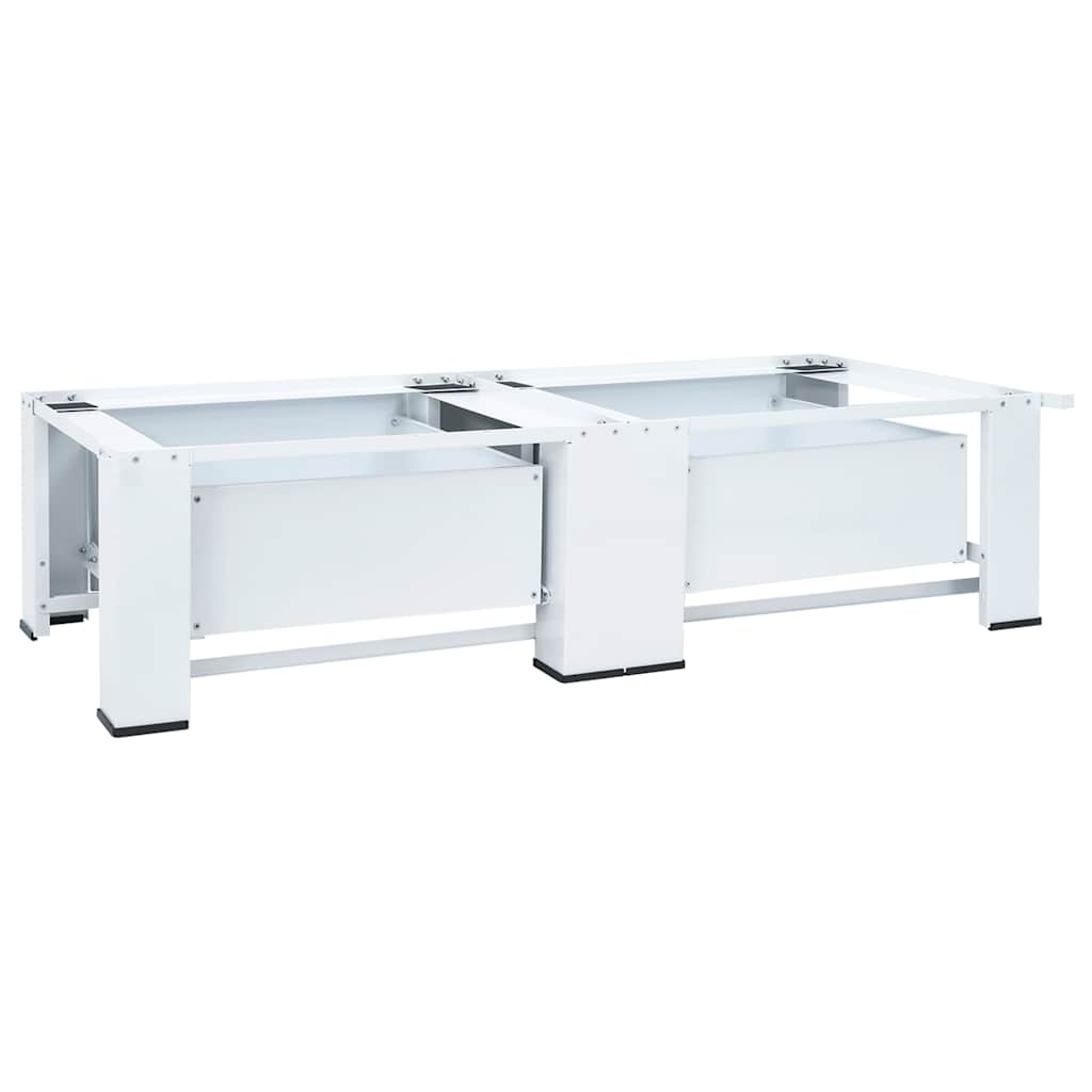 Mobiletto porta lavatrice doppio con cassetti bianco 4009869