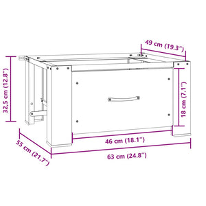 Supporto Alzatina per Lavatrice con Cassetto Bianco