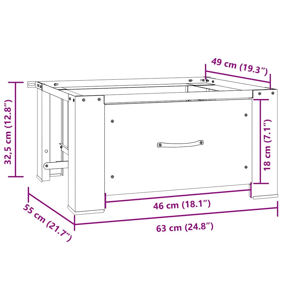 Piedistallo per lavatrice con cassetto bianco 4009868