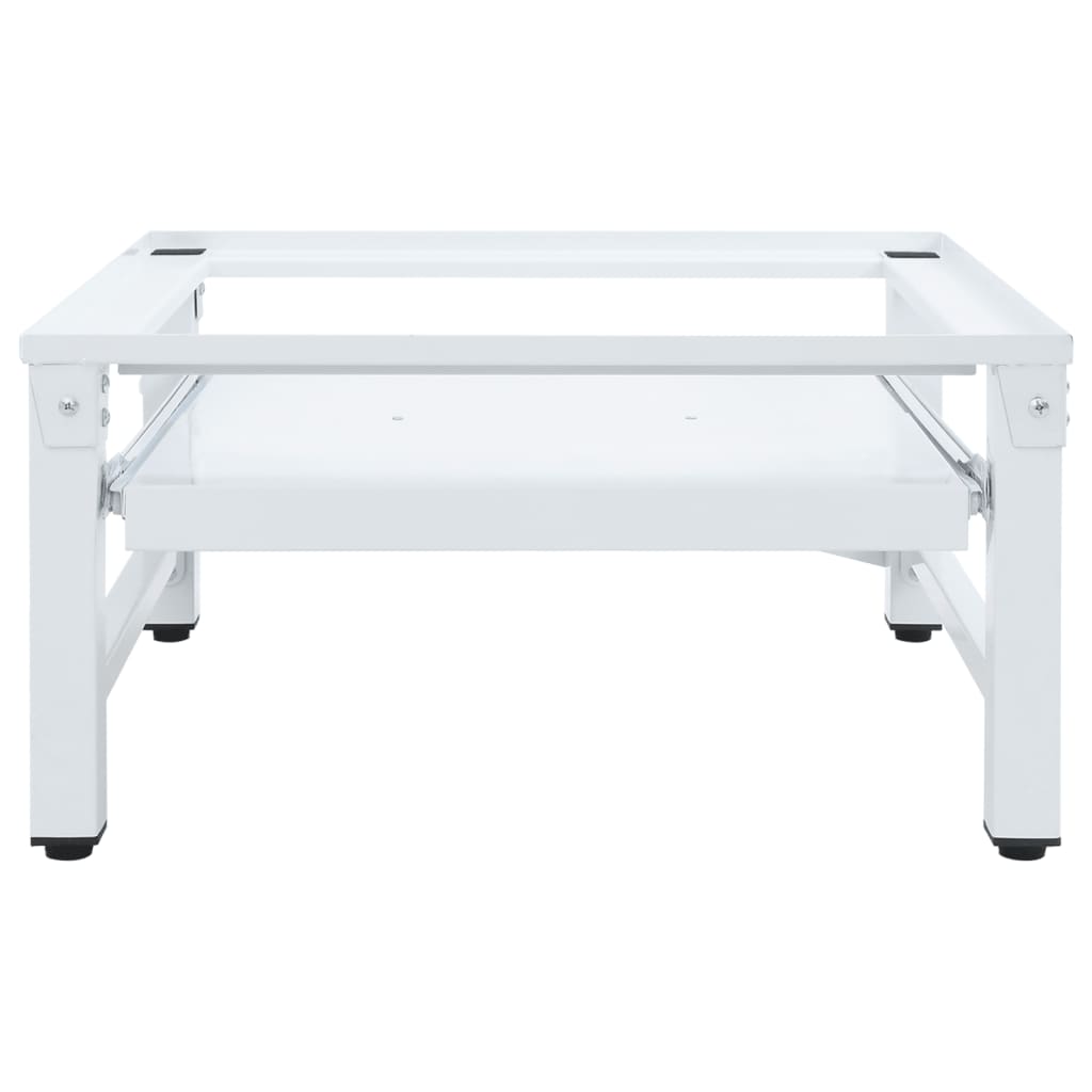 Supporto Lavatrice e Asciugatrice con Mensola Estraibile Bianco 4009873