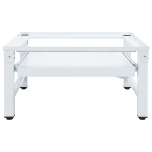 Supporto Lavatrice e Asciugatrice con Mensola Estraibile Bianco 4009873