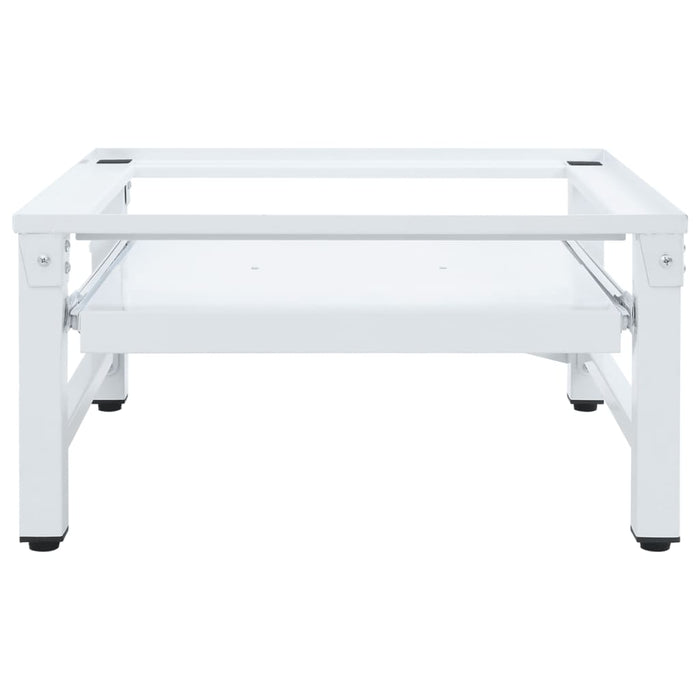 Supporto Lavatrice e Asciugatrice con Mensola Estraibile Bianco 4009873